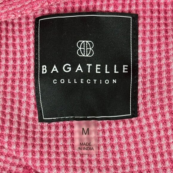 Bagatelle Collection Waffle Knit Shacket Washed Pink - Picture 4 of 10
